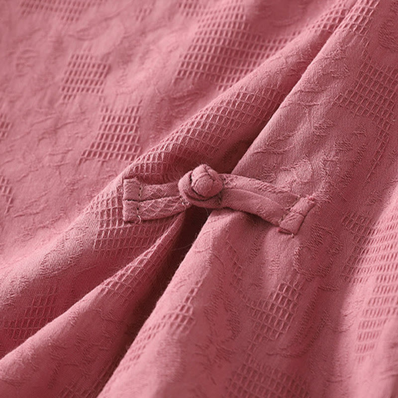 Buddha Stones Summer Solid Color Sleeveless Women's Cotton Linen Vest Waistcoat