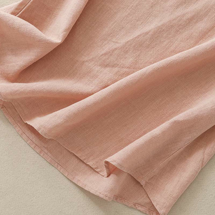 Buddha Stones Spring Patchwork Simple Sleeveless Design Cotton Women's Vest - image 4