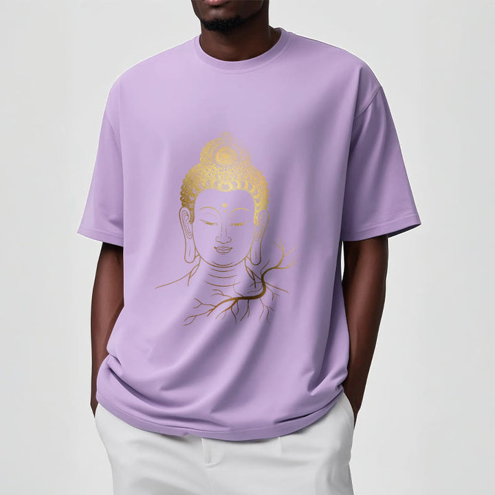 Buddha Stones Golden Meditation Buddha Head Tee T-shirt - image 18