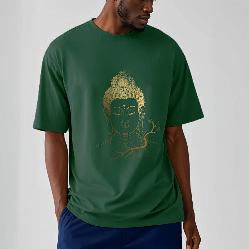 Buddha Stones Golden Meditation Buddha Head Tee T-shirt - image 12