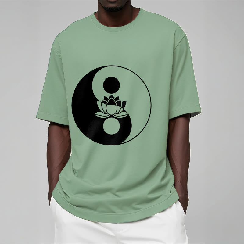 Buddha Stones Yin Yang Lotus Flower Tee T-shirt - image 16