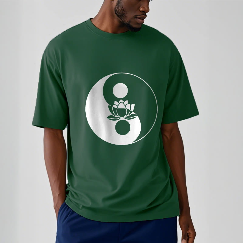 Buddha Stones Yin Yang Lotus Flower Tee T-shirt - image 12