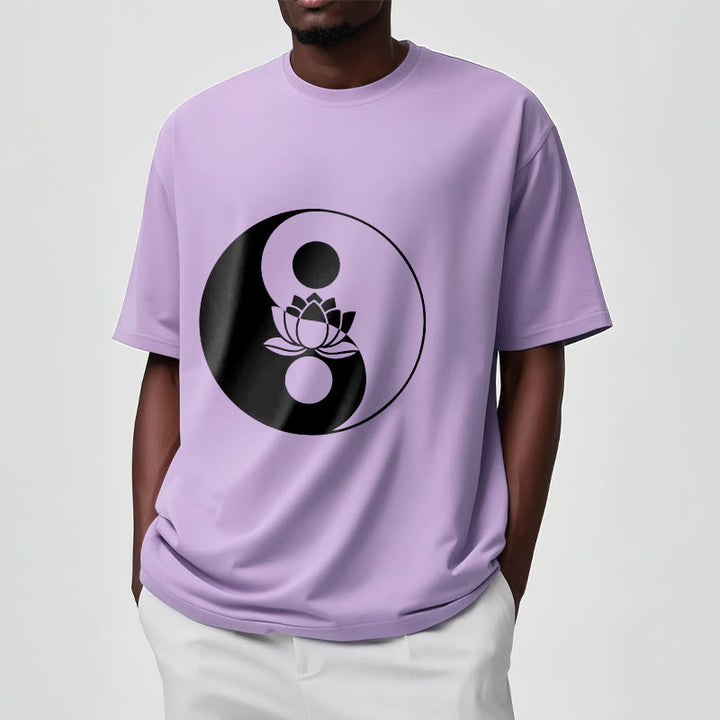 Buddha Stones Yin Yang Lotus Flower Tee T-shirt - image 18