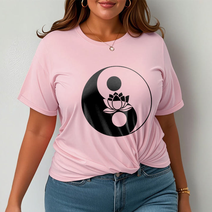 Buddha Stones Yin Yang Lotus Flower Tee T-shirt - image 14