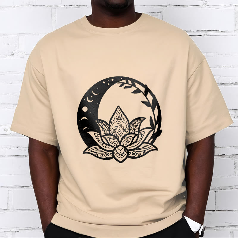 Buddha Stones Lotus Flower Sun Moon Intertwining Vines Tee T-shirt - image 10