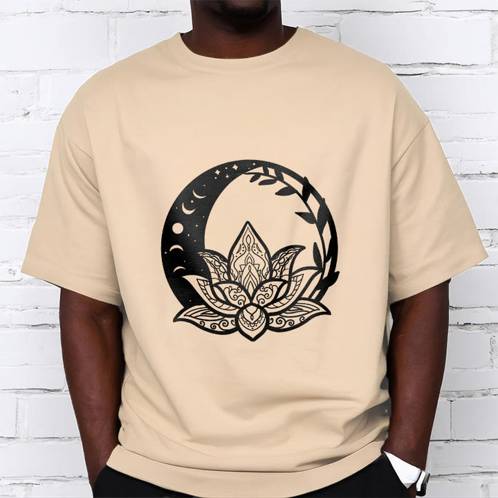 Buddha Stones Lotus Flower Sun Moon Intertwining Vines Tee T-shirt - image 10