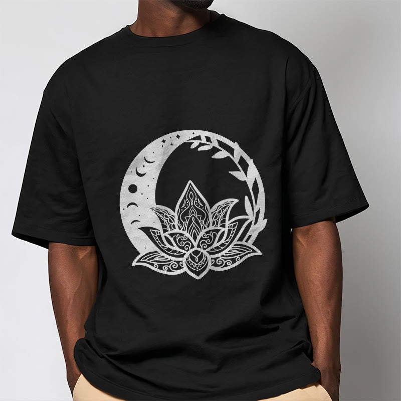 Buddha Stones Lotus Flower Sun Moon Intertwining Vines Tee T-shirt - image 6