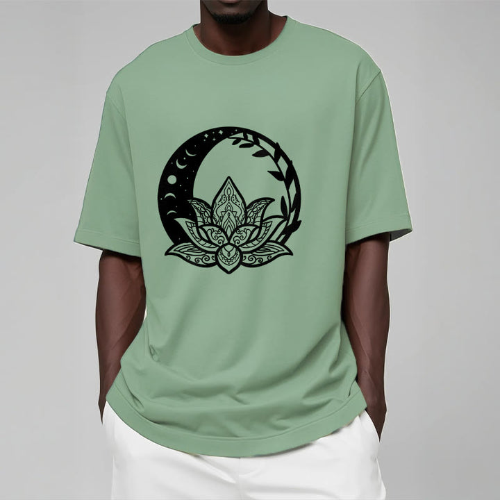Buddha Stones Lotus Flower Sun Moon Intertwining Vines Tee T-shirt - image 16