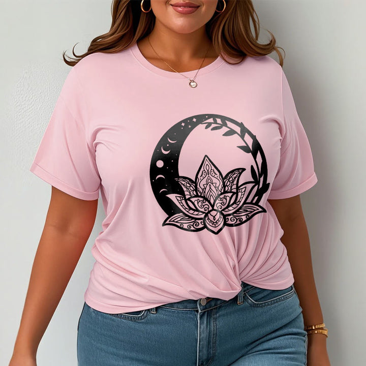 Buddha Stones Lotus Flower Sun Moon Intertwining Vines Tee T-shirt - image 14
