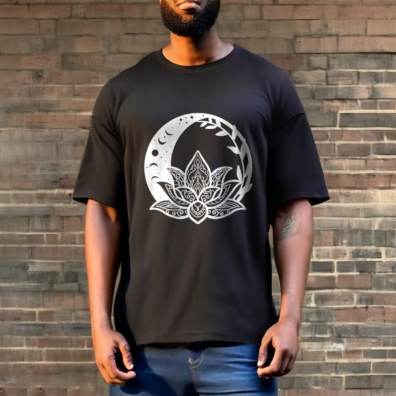 Buddha Stones Lotus Flower Sun Moon Intertwining Vines Tee T-shirt - image 7