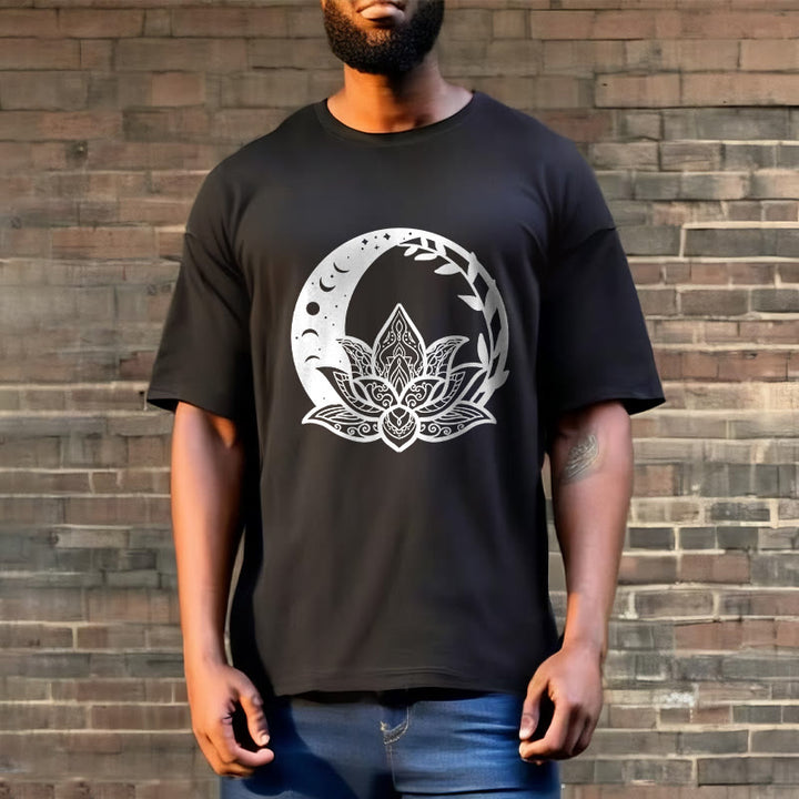 Buddha Stones Lotus Flower Sun Moon Intertwining Vines Tee T-shirt - image 7