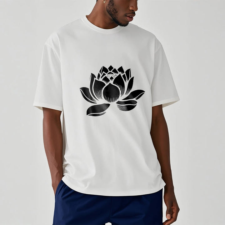 Buddha Stones Lotus Flower Design Tee T-shirt - image 9