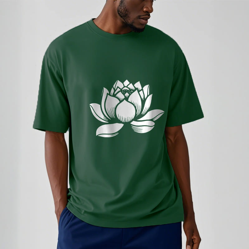Buddha Stones Lotus Flower Design Tee T-shirt - image 2