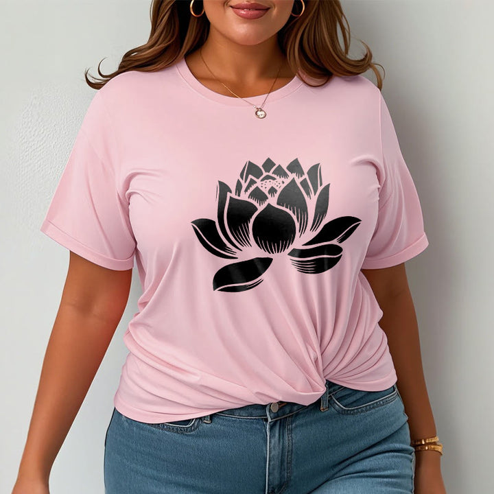 Buddha Stones Lotus Flower Design Tee T-shirt - image 14