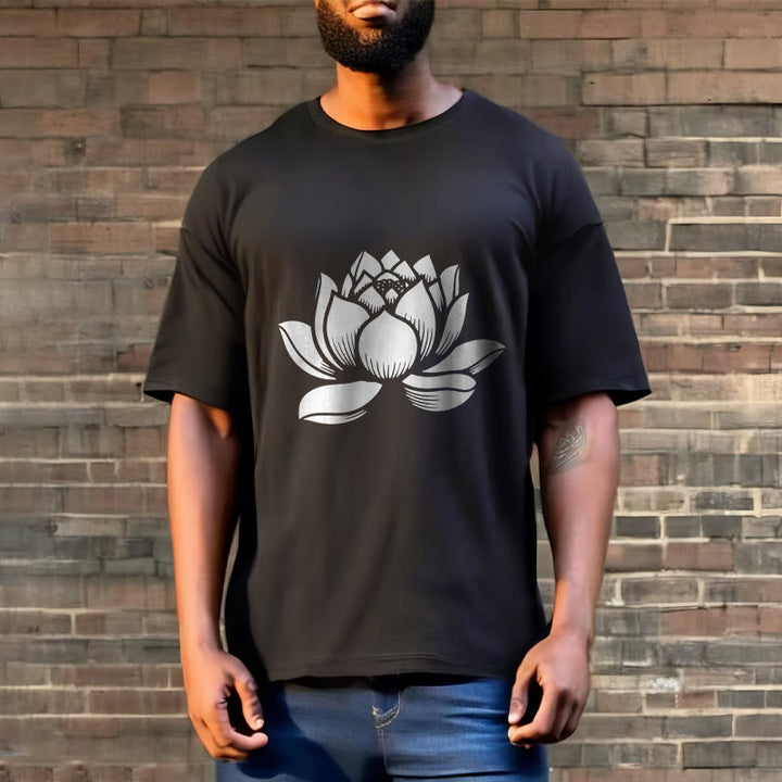 Buddha Stones Lotus Flower Design Tee T-shirt - image 6