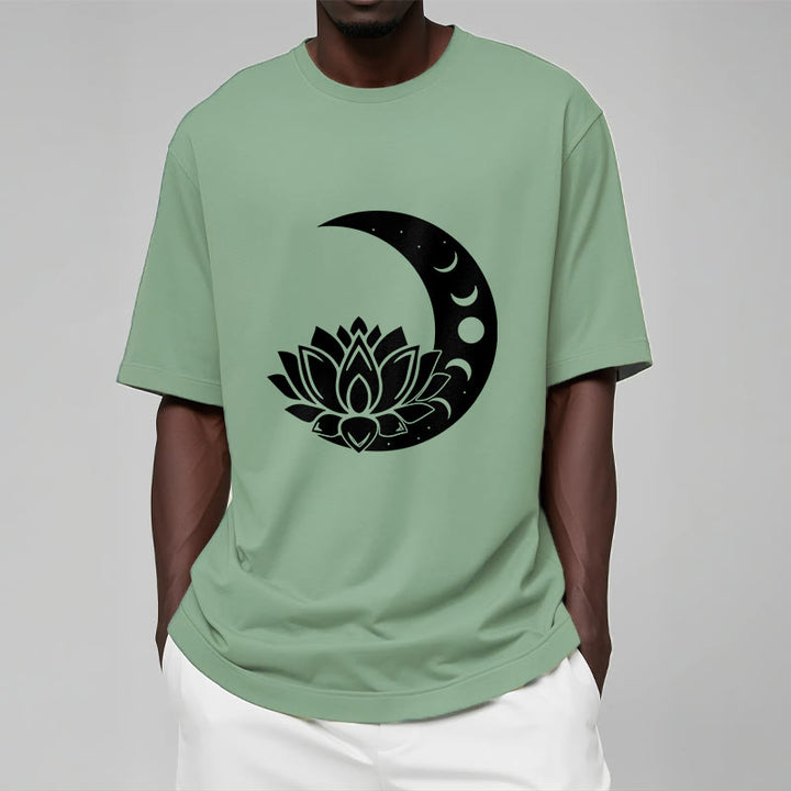 Buddha Stones Crescent Moon Lotus Flower Sun Tee T-shirt - image 16