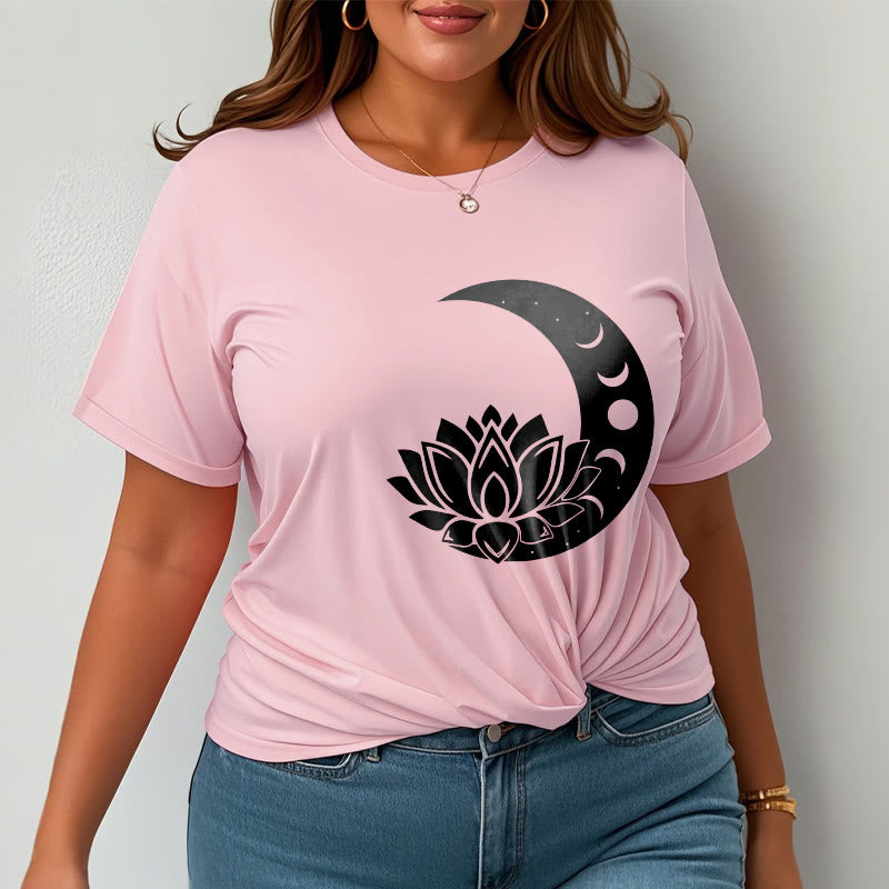 Buddha Stones Crescent Moon Lotus Flower Sun Tee T-shirt - image 14
