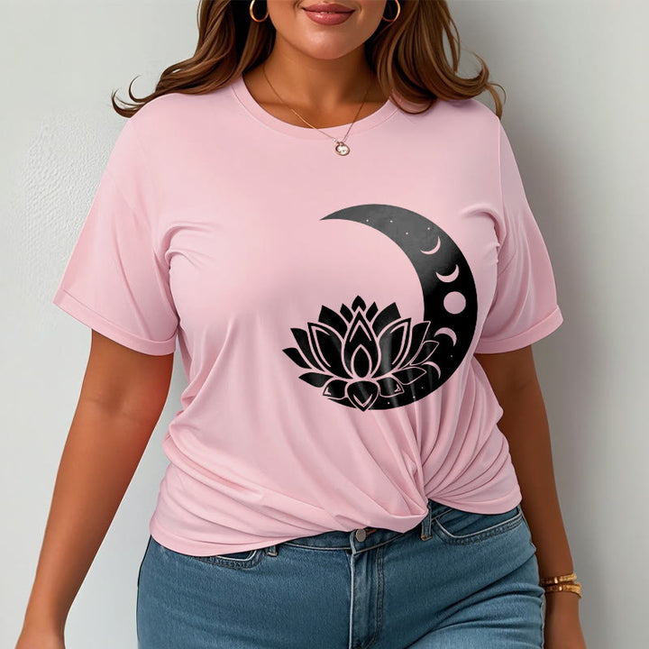 Buddha Stones Crescent Moon Lotus Flower Sun Tee T-shirt - image 14