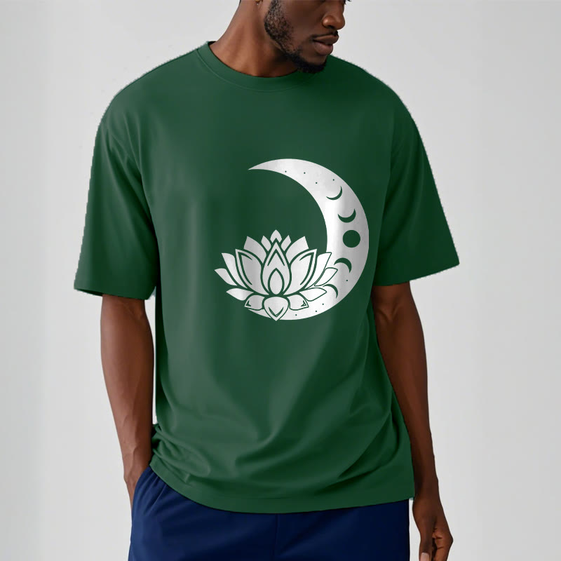 Buddha Stones Crescent Moon Lotus Flower Sun Tee T-shirt - image 12