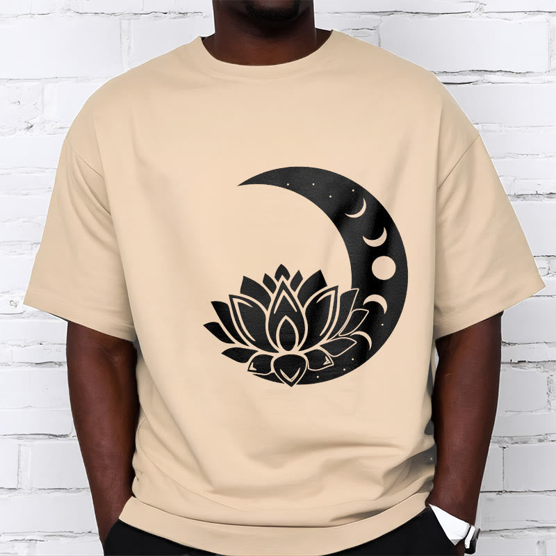 Buddha Stones Crescent Moon Lotus Flower Sun Tee T-shirt - image 10