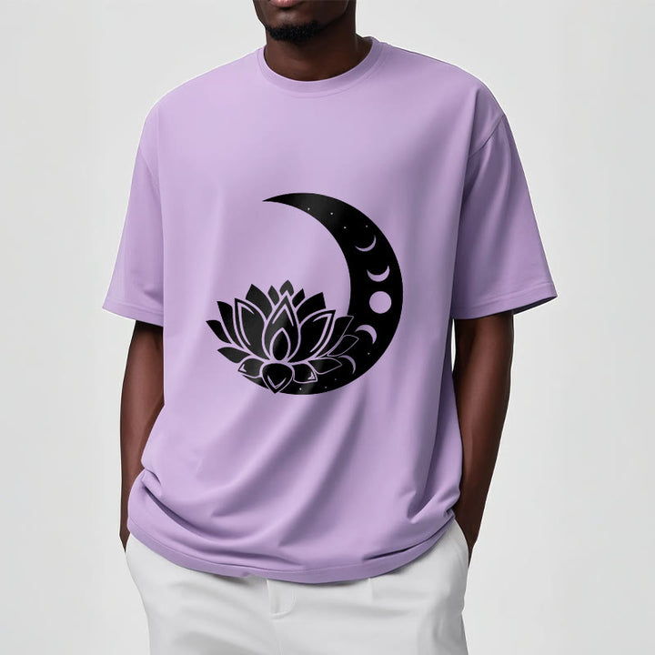 Buddha Stones Crescent Moon Lotus Flower Sun Tee T-shirt - image 18