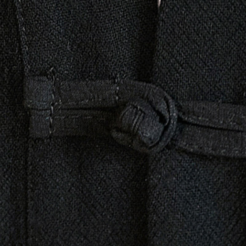 Buddha Stones Plain Chinese Frog-Button Jacket Cotton Linen Men's Three Quarter Sleeve Kimono - image 18