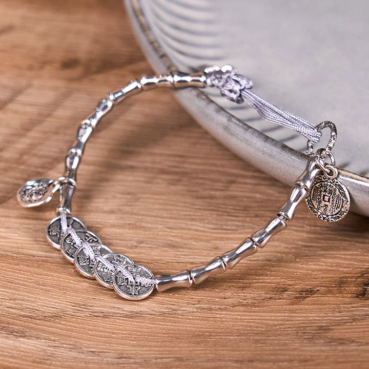 Buddha Stones Five Emperor Coins Mountain Ghosts Spend Money Bracelet