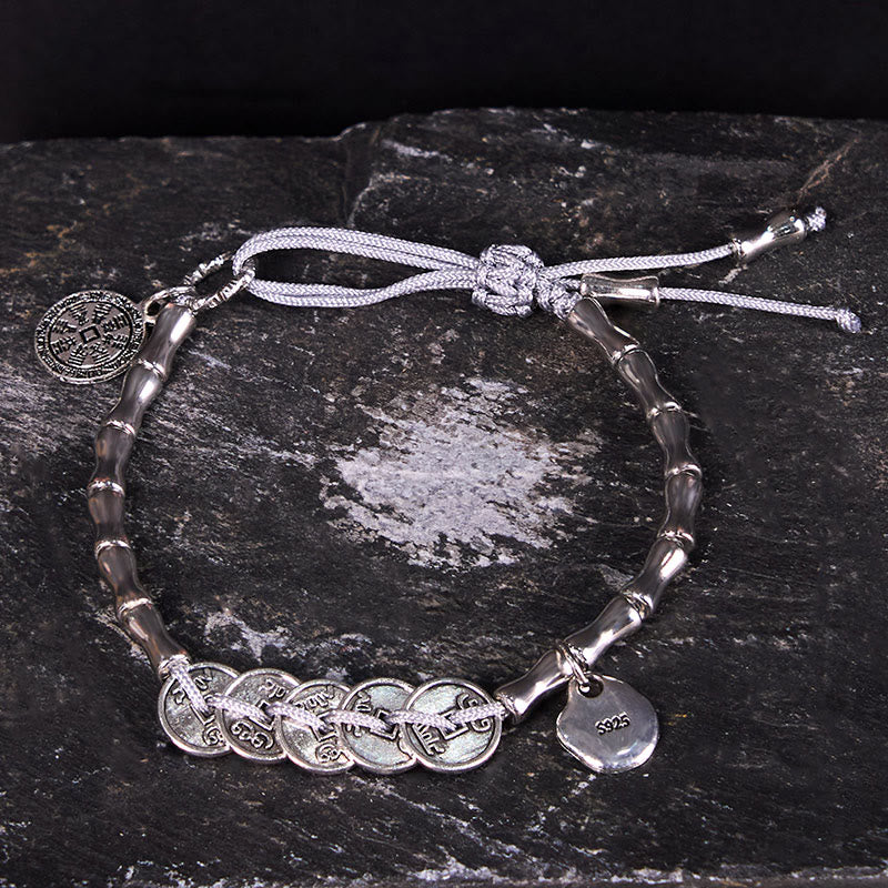 Buddha Stones Five Emperor Coins Mountain Ghosts Spend Money Bracelet