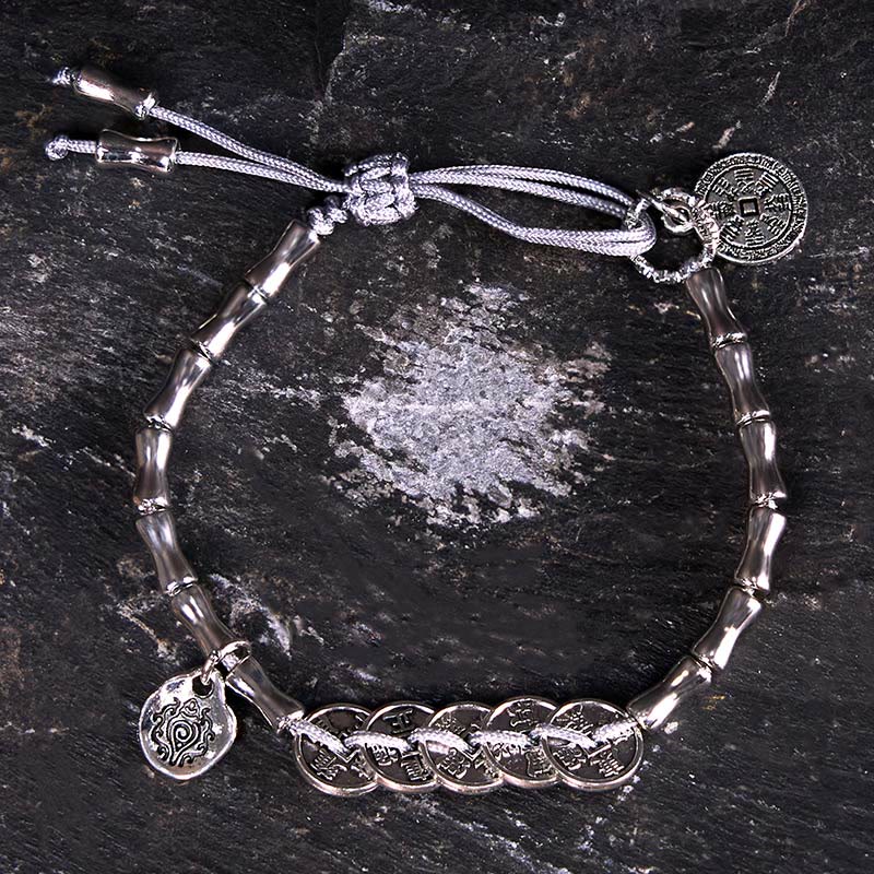 Buddha Stones Five Emperor Coins Mountain Ghosts Spend Money Bracelet