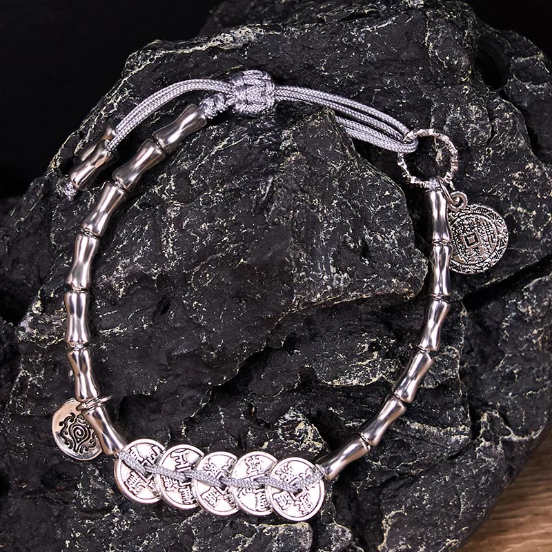 Buddha Stones Five Emperor Coins Mountain Ghosts Spend Money Bracelet