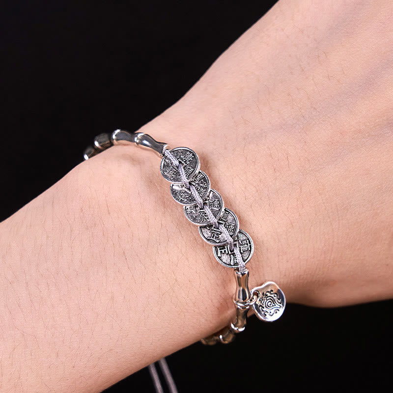 Buddha Stones Five Emperor Coins Mountain Ghosts Spend Money Bracelet