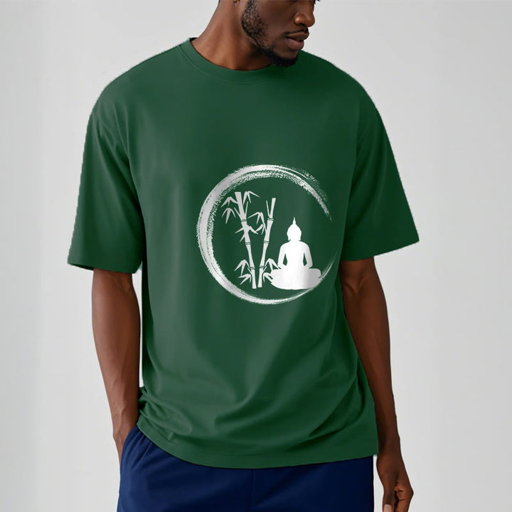 Buddha Stones Zen Buddha Statue Sitting Bamboo Meditation Tee T-shirt - image 12