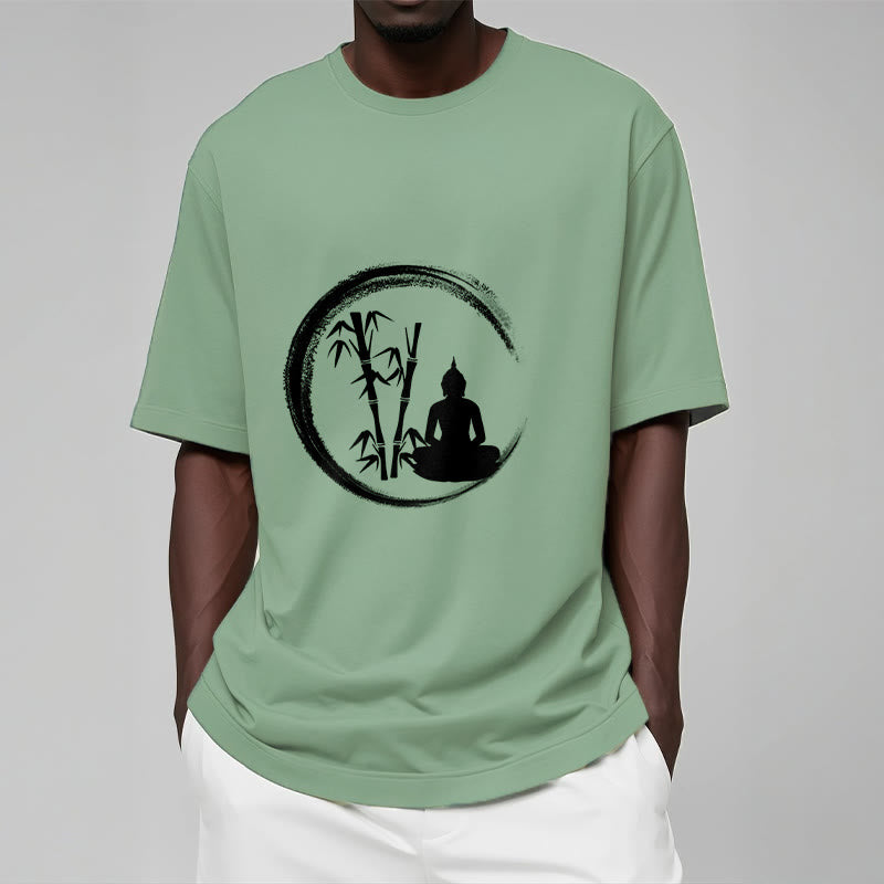 Buddha Stones Zen Buddha Statue Sitting Bamboo Meditation Tee T-shirt - image 16