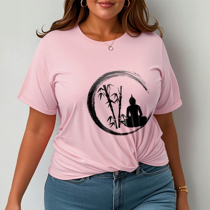 Buddha Stones Zen Buddha Statue Sitting Bamboo Meditation Tee T-shirt - image 14