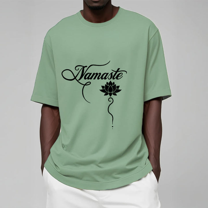 Buddha Stones HELLO Hindi Lotus Tee T-shirt - image 16