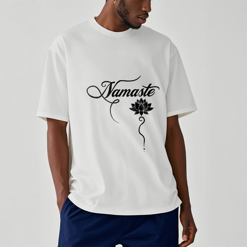 Buddha Stones HELLO Hindi Lotus Tee T-shirt - image 9