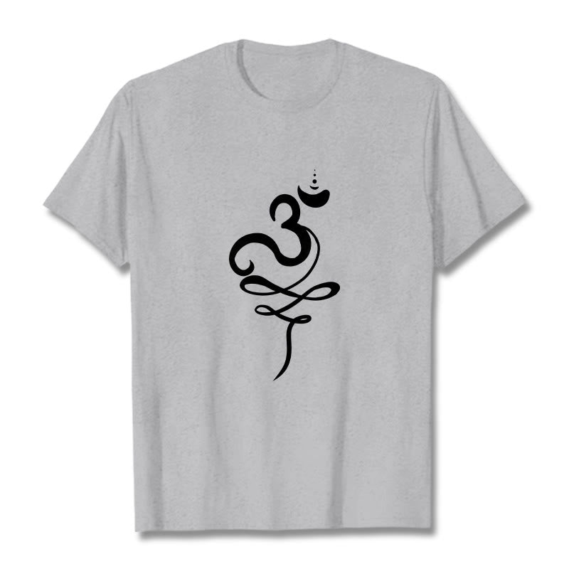 Buddha Stones OM Sanskrit Tee T-shirt - LightGrey - 2XL - image 20