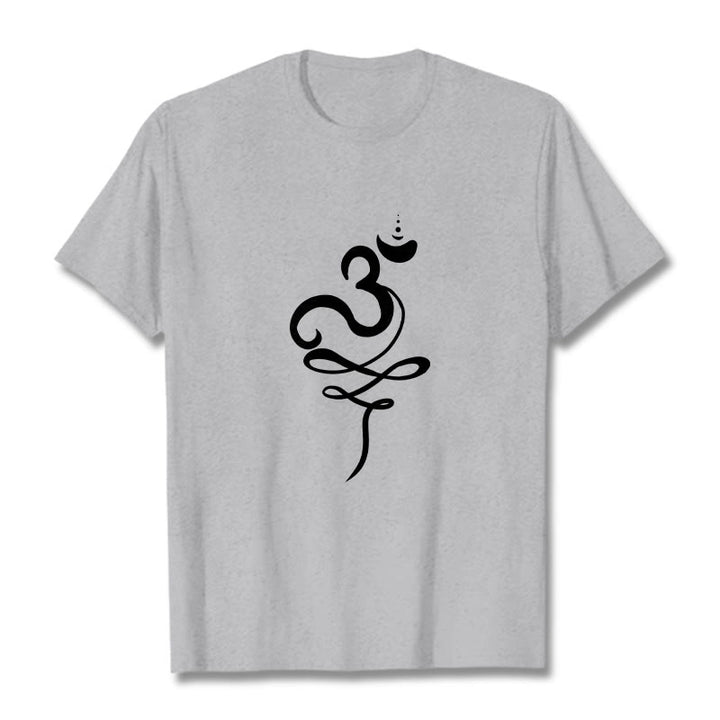 Buddha Stones OM Sanskrit Tee T-shirt - LightGrey - 2XL - image 20