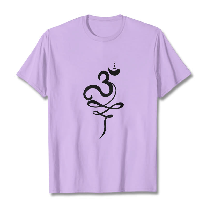Buddha Stones OM Sanskrit Tee T-shirt - Plum - 2XL - image 17