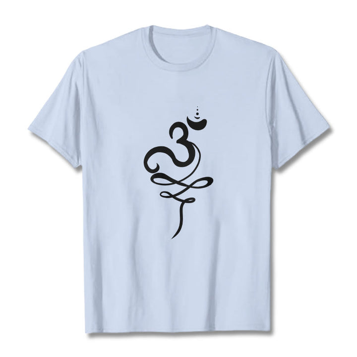 Buddha Stones OM Sanskrit Tee T-shirt - LightCyan - 2XL - image 19