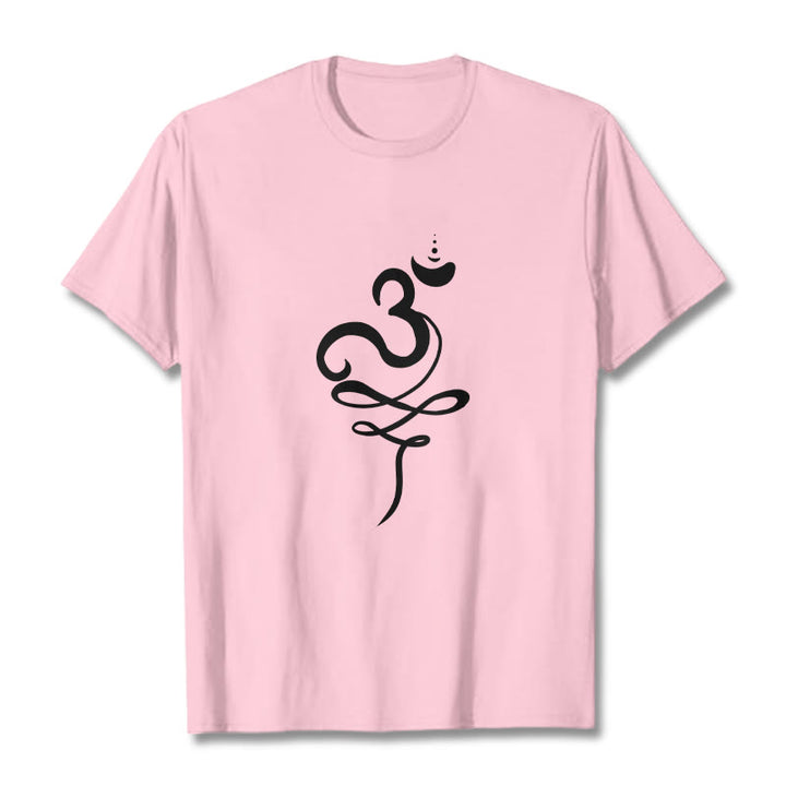 Buddha Stones OM Sanskrit Tee T-shirt - LightPink - 2XL - image 13