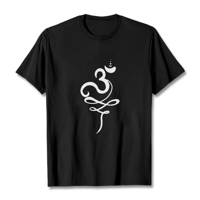 Buddha Stones OM Sanskrit Tee T-shirt - Black - 2XL - image 1