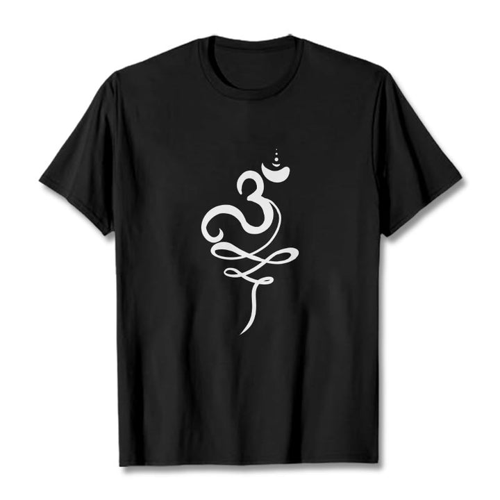 Buddha Stones OM Sanskrit Tee T-shirt - Black - 2XL - image 1
