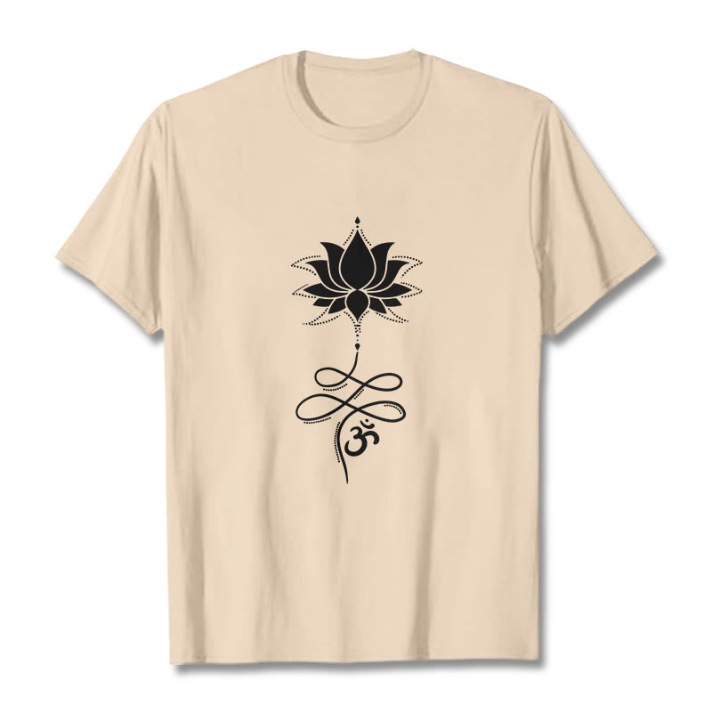 Buddha Stones Lotus OM Sanskrit Tee T-shirt - Bisque - 2XL - image 9