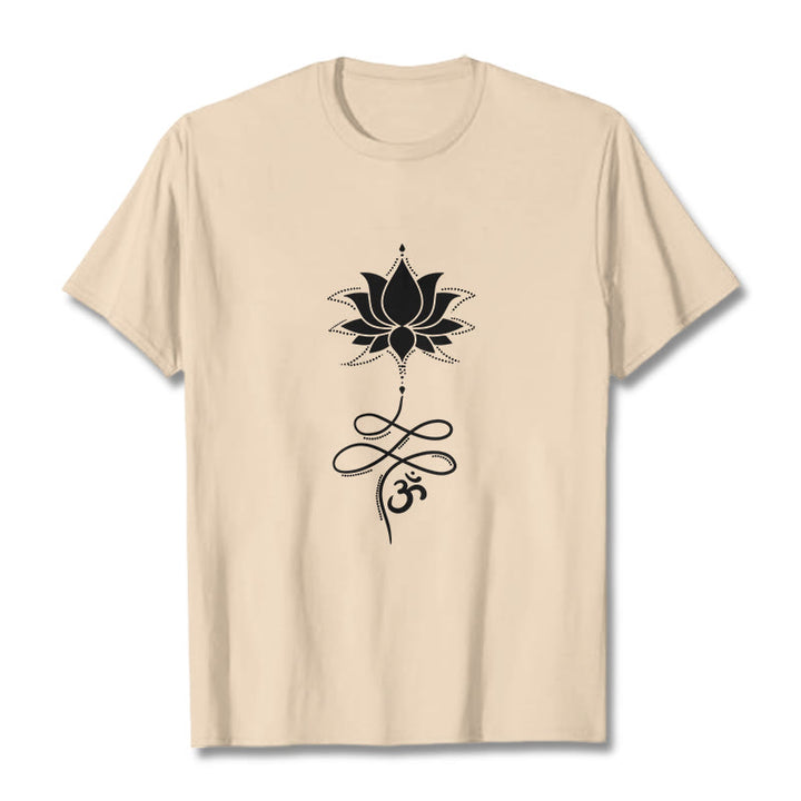 Buddha Stones Lotus OM Sanskrit Tee T-shirt - Bisque - 2XL - image 9