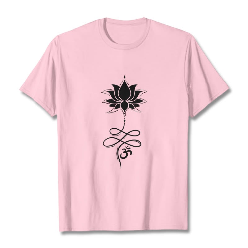 Buddha Stones Lotus OM Sanskrit Tee T-shirt - LightPink - 2XL - image 13