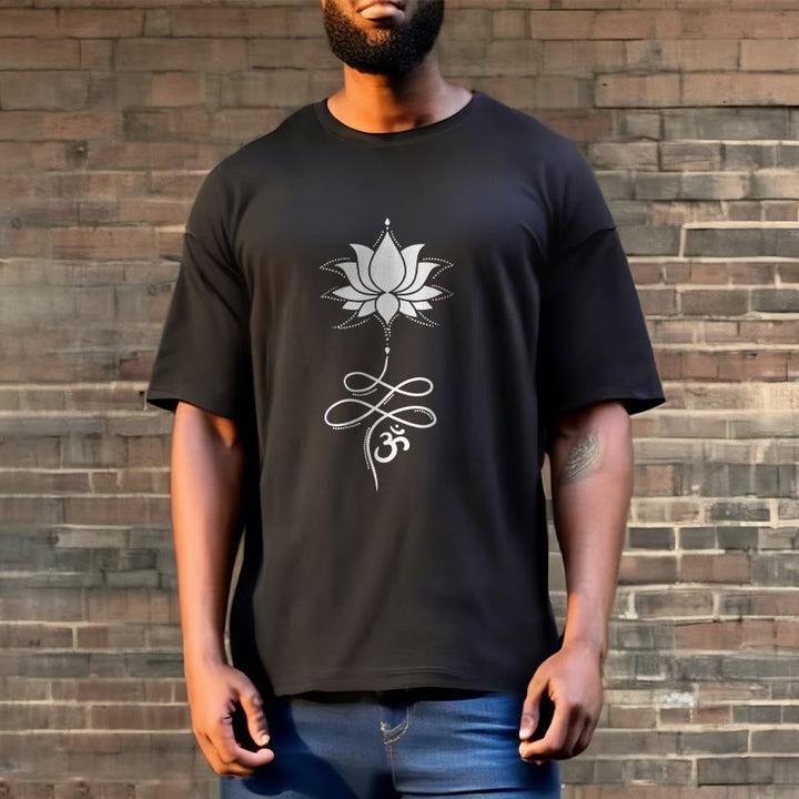 Buddha Stones Lotus OM Sanskrit Tee T-shirt - image 4