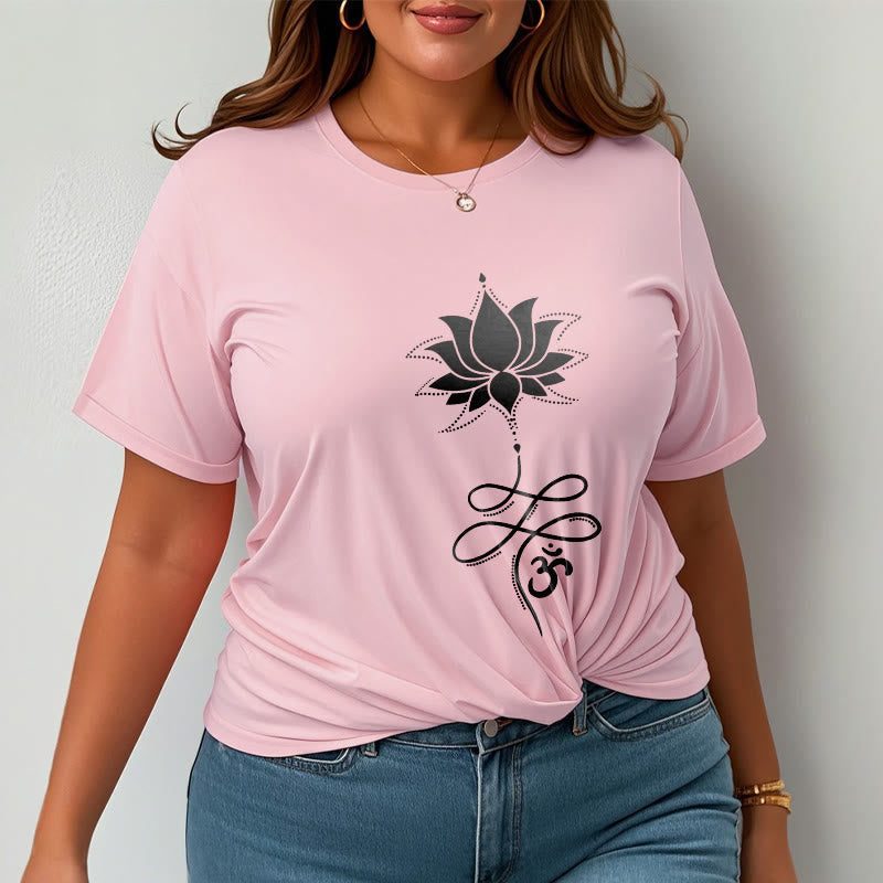 Buddha Stones Lotus OM Sanskrit Tee T-shirt - image 14