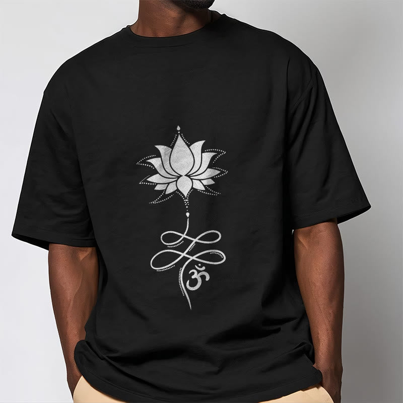 Buddha Stones Lotus OM Sanskrit Tee T-shirt - image 2