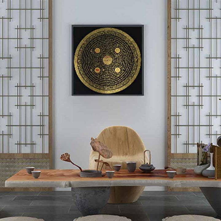 Buddha Stones Tibetan Thangka Painting Om Mani Padme Hum Scripture Handmade Decoration(Random Style)